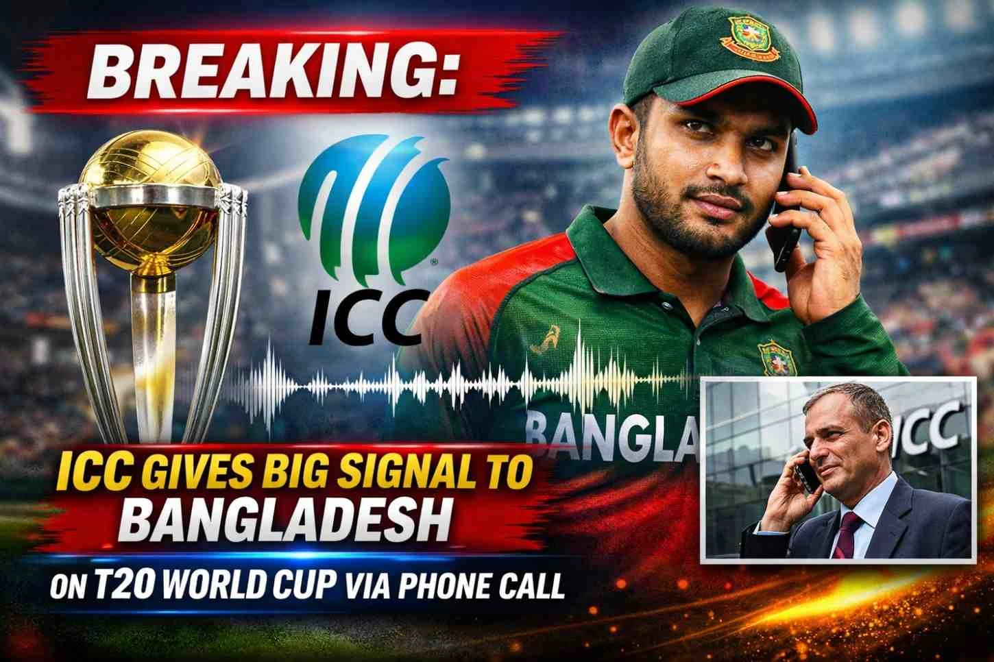 BREAKING: ICC Gives Big Signal to Bangladesh on T20 World Cup, Initial Decision Revealed via Phone
