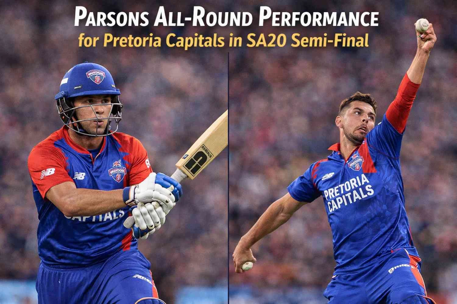 Parsons' All-Round Show, Brevis' Blitz Power Pretoria Capitals into SA20 Final